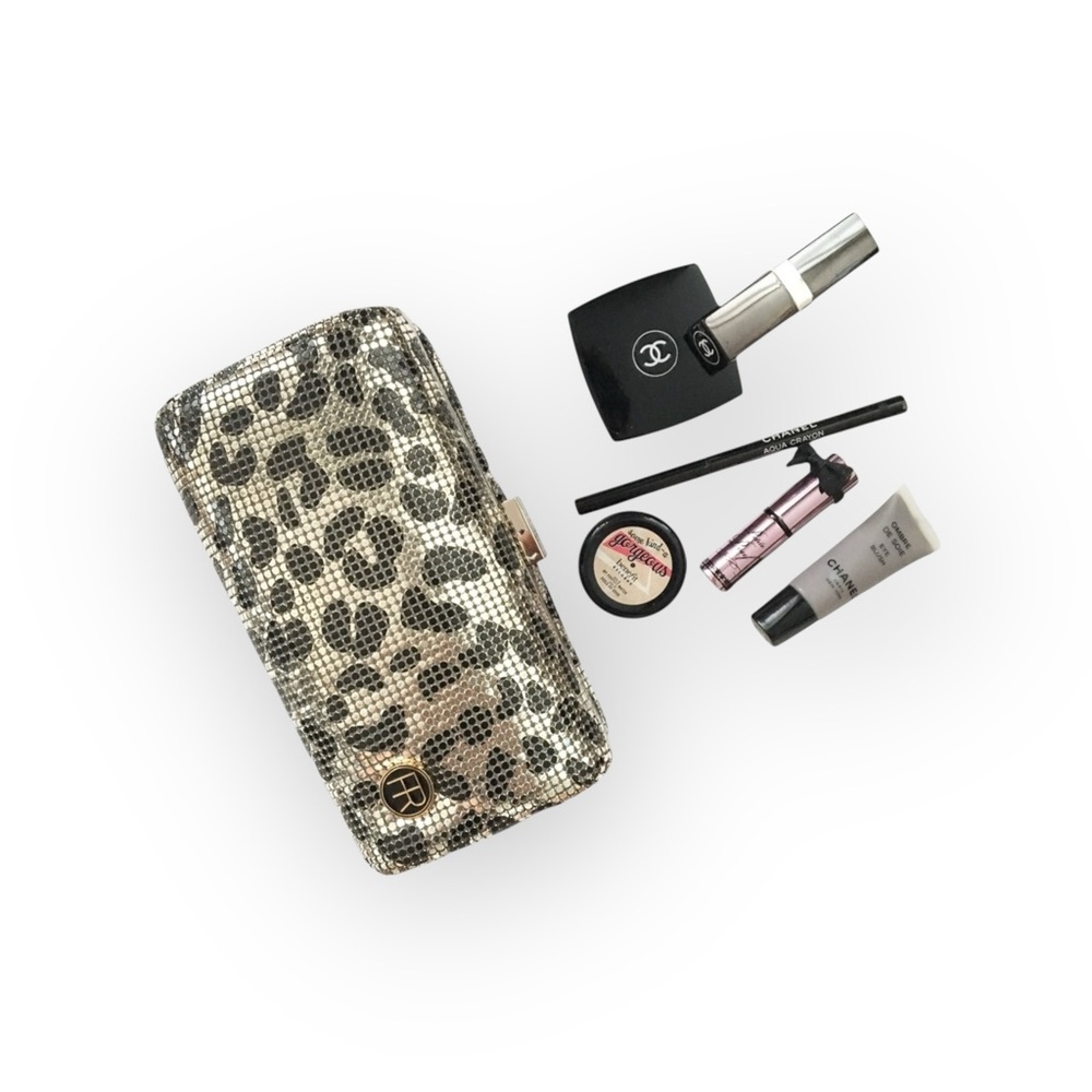 Rare: new Felix Rey ☻ Jungle Mesh Minaudière Box Clutch Handbag Bag ☻ Leopard - Picture 14 of 16
